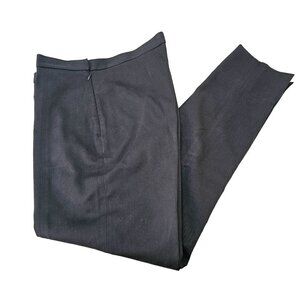 Stockholm Atelier Capri Pants High Rise Split Hem Black Cotton Twill Womens 8